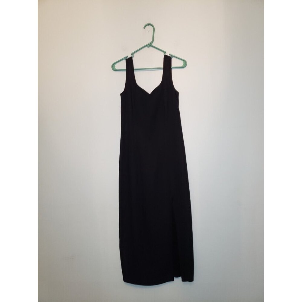 Donna Ricco Womens 4 Dress Sheath Black Classic V Neck Sleeveless Minimalist